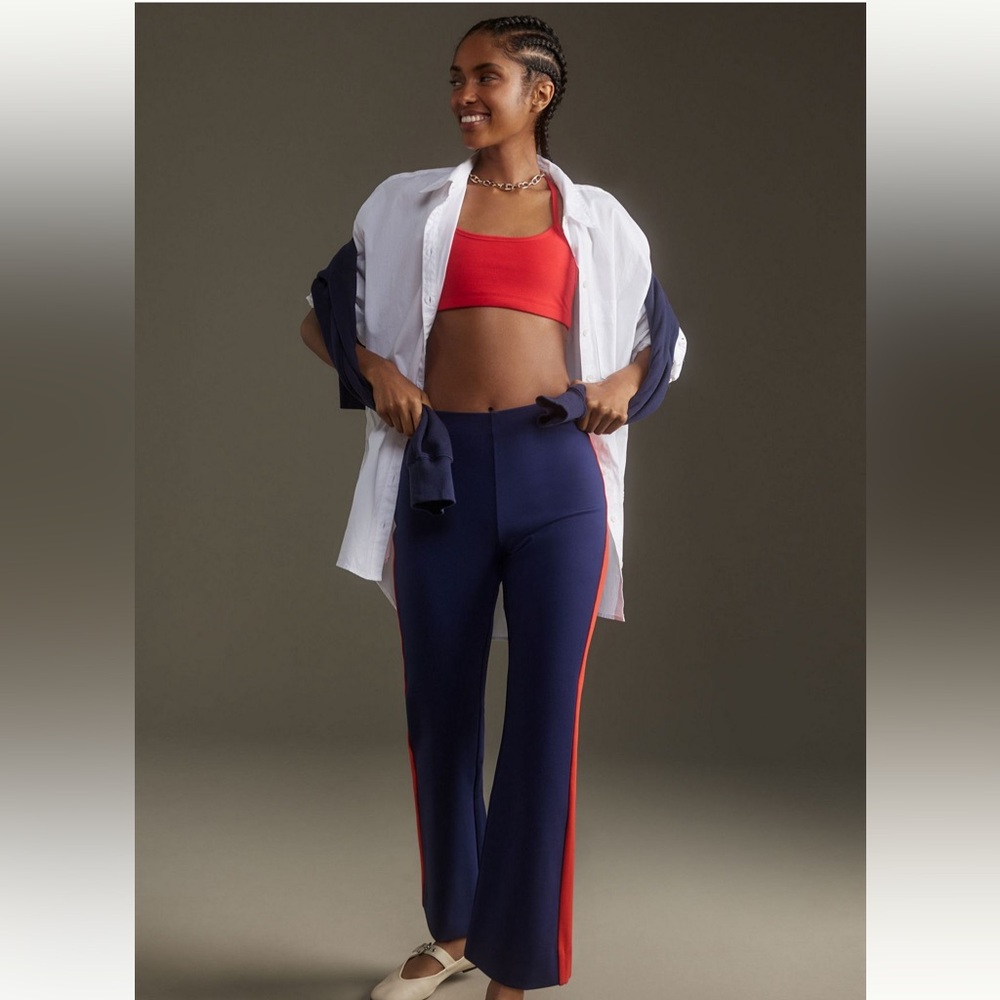 Maeve The Margot Kick-Flare Cropped Pants. Size Medium